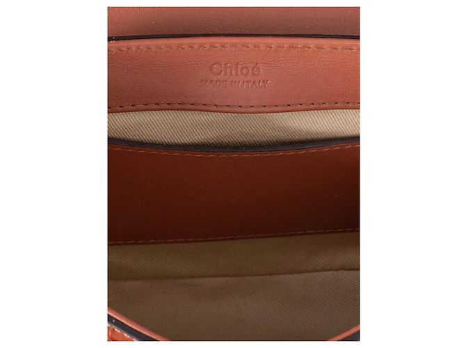 Chloé Borsa a tracolla mini C di Chloe in pelle marrone usata - vista 4