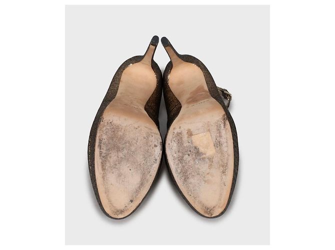 Goldene Stiletto-Absätze von Jimmy Choo - Größe 40 Gebraucht - Ansicht 5