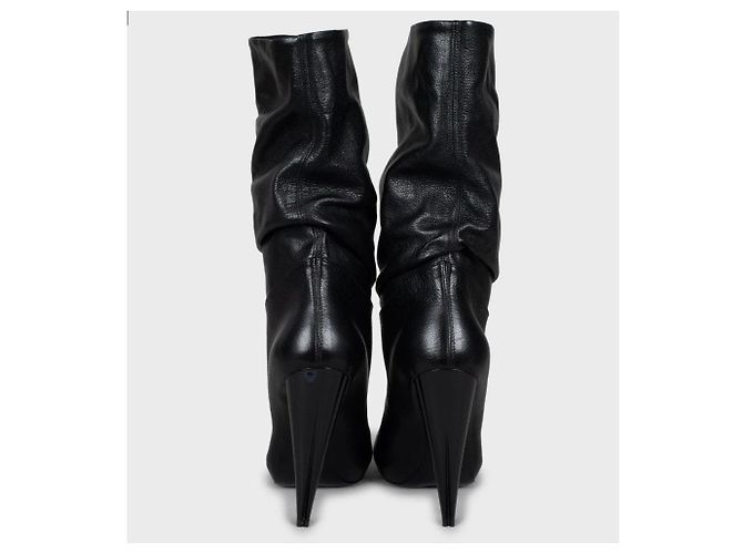 Schwarze Leder Open-Toe-Stiefel Alexander McQueen NWOB Größe 37 Gebraucht - Ansicht 4