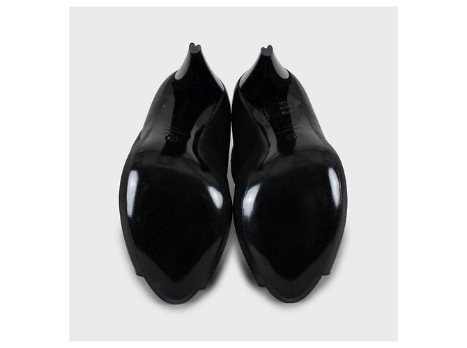 Schwarze Leder Open-Toe-Stiefel Alexander McQueen NWOB Größe 37 Gebraucht - Ansicht 5