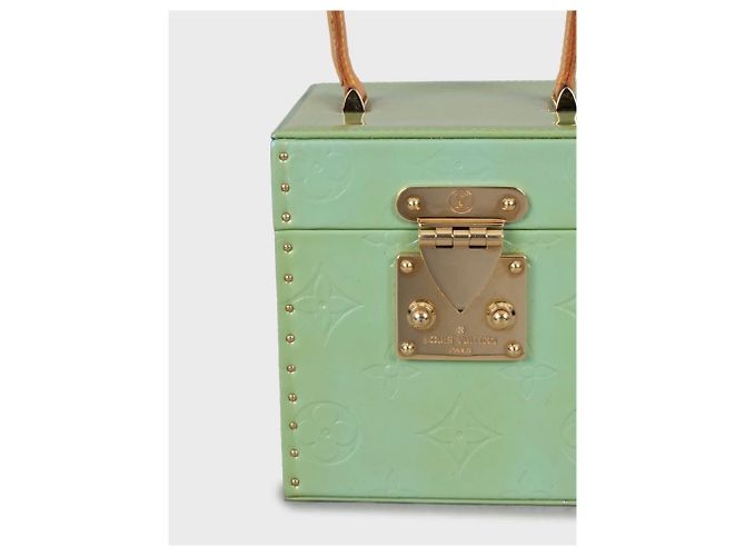 Borsa Louis Vuitton Bleecker Box Verde Monogram Vernis Usata - vista 5