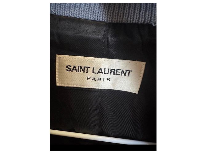Saint Laurent Hellblaue Woll-Bomberjacke FR40 / L Gebraucht - Ansicht 5