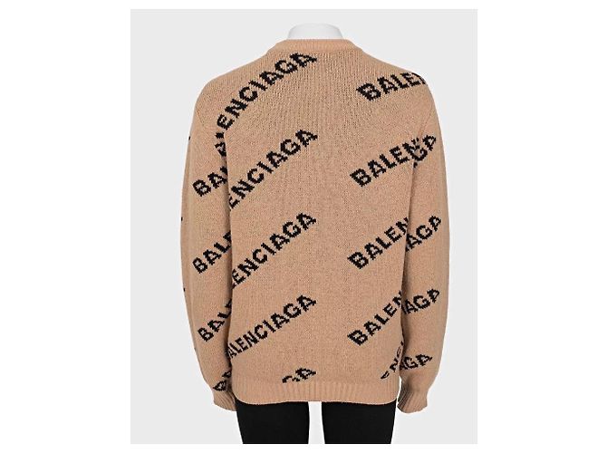 Balenciaga Brauner Oversized Wollpullover - Größe XS - Gebraucht - Ansicht 3