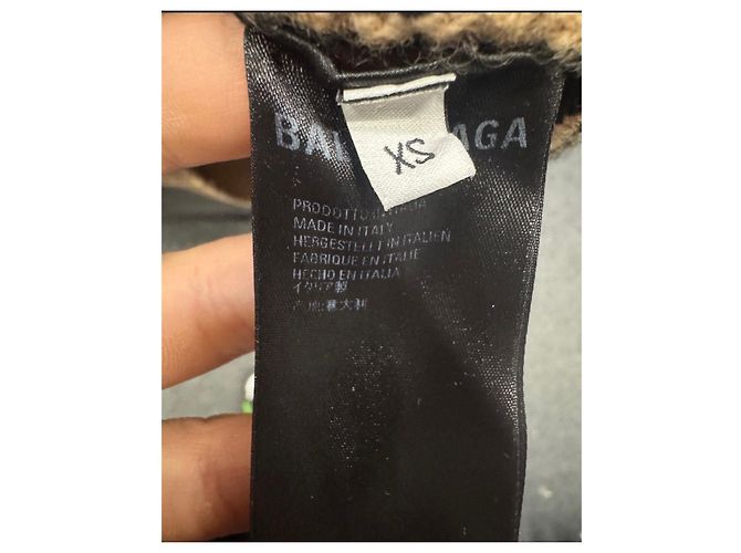 Balenciaga Brauner Oversized Wollpullover - Größe XS - Gebraucht - Ansicht 6