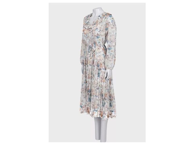 Zimmermann Blumenshirt Plissiertes Kleid Größe 2/M gebraucht - Ansicht 2