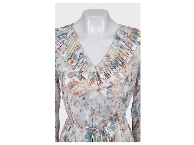 Zimmermann Blumenshirt Plissiertes Kleid Größe 2/M gebraucht - Ansicht 4
