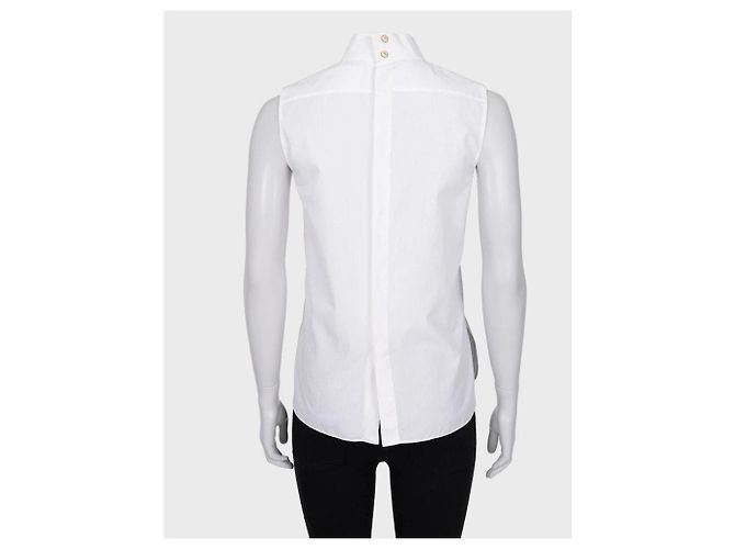 Chanel Vintage White Bow Blouse - Size FR36/S Pre-owned - view 4