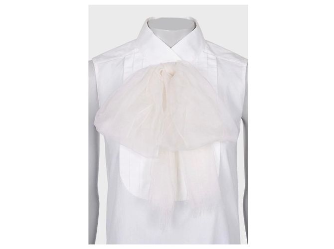 Chanel Vintage White Bow Blouse - Size FR36/S Pre-owned - view 5