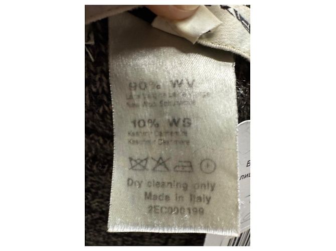 Brauner Cashmere-Wollpullover mit Kristallverzierungen von Sonia Rykiel Größe 36 gebraucht - Ansicht 5