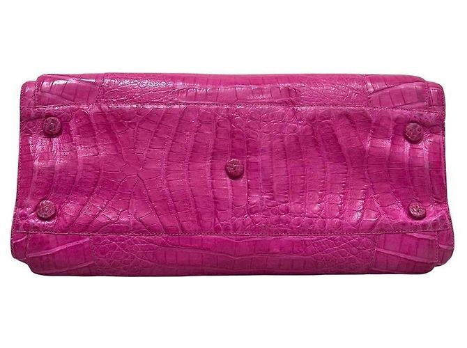 Borsa tote in agnello rosa Nancy Gonzalez usata - vista 4