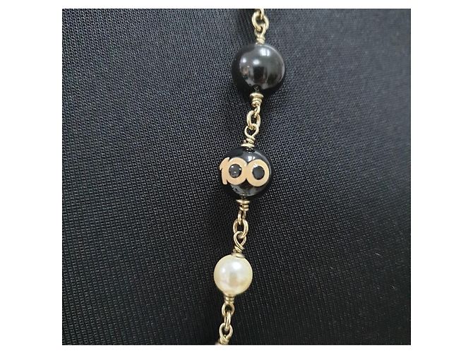 Collana in metallo dorato CC Chanel 2010 usata - vista 5