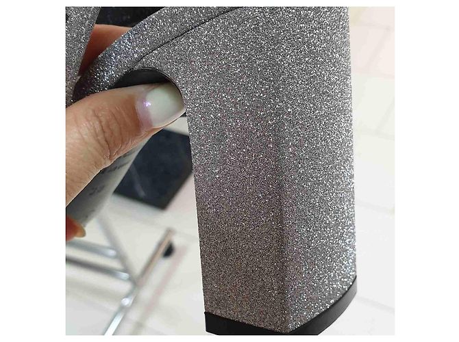Sandali rotondi con logo glitter Balenciaga Taglia 38 Usati - vista 7