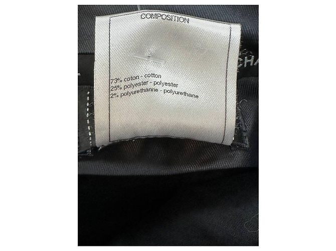 CHANEL 2023 Jeans de pierna ancha a rayas negras y blancas Talla 42 - vista 4