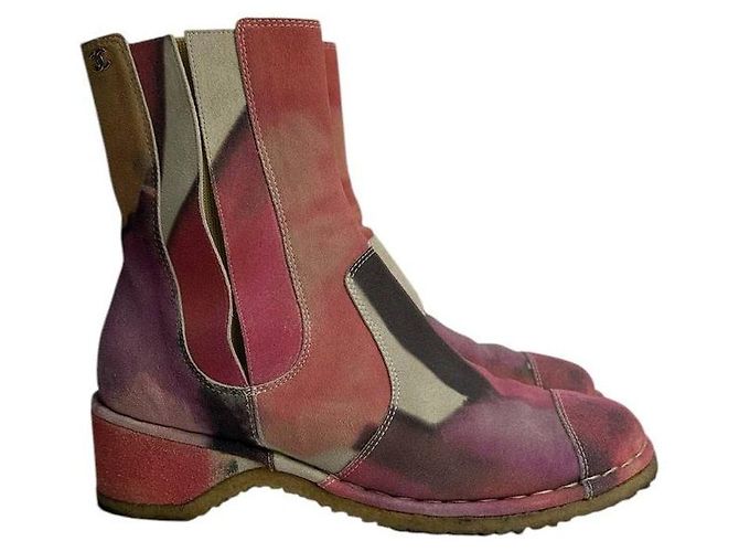 Chanel Stiefel mit Batik-Effekt Größe 38 Gebraucht - Ansicht 5