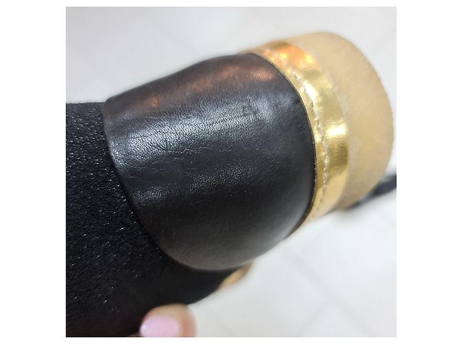 Stivaletti in tessuto glitter Chanel altezza 36 Usati - vista 10