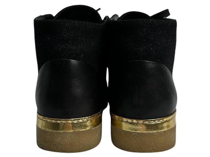 Stivaletti in tessuto glitter Chanel altezza 36 Usati - vista 4