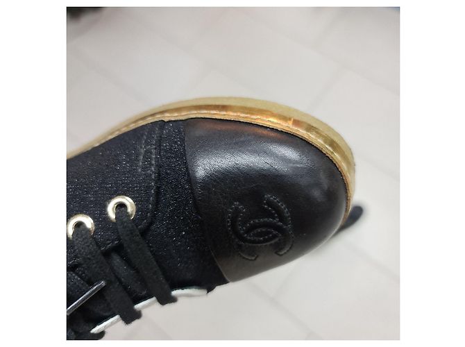 Stivaletti in tessuto glitter Chanel altezza 36 Usati - vista 9