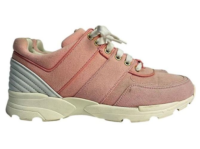 Chanel Rosa Sportliche Sneakers Größe 38 Gebraucht - Ansicht 2