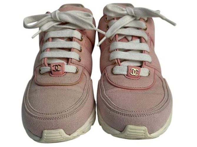 Chanel Rosa Sportliche Sneakers Größe 38 Gebraucht - Ansicht 3