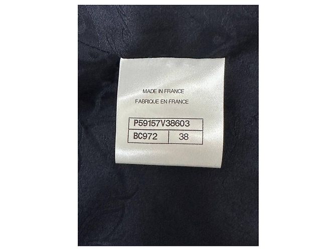 Chanel Navy Blue Wool Double-Breasted Peacoat  Sz.38 - view 7
