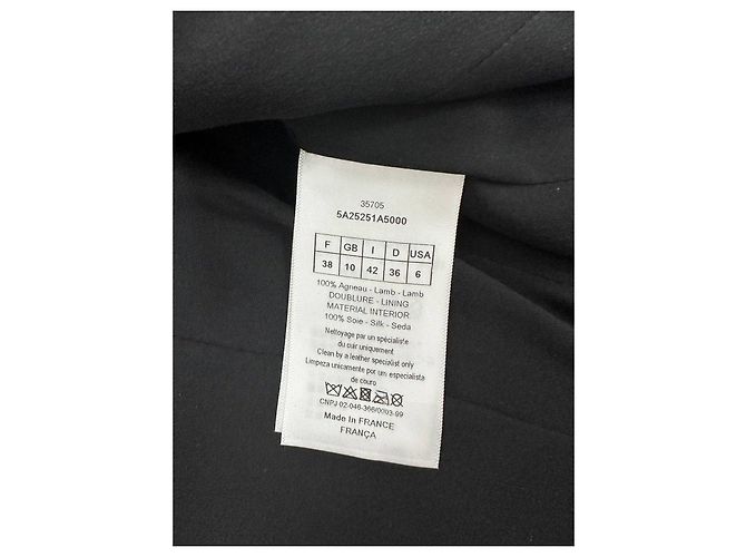 Chaqueta de cuero burdeos Christian Dior talla 38 de segunda mano - vista 7