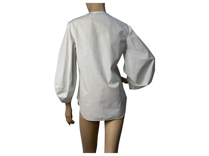 Camisa de mangas voluminosas a rayas Christian Dior Talla 36 Segunda mano - vista 2