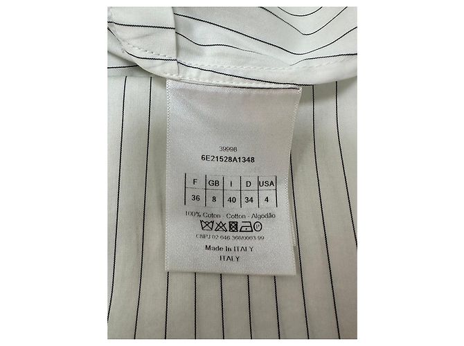 Camisa de mangas voluminosas a rayas Christian Dior Talla 36 Segunda mano - vista 5