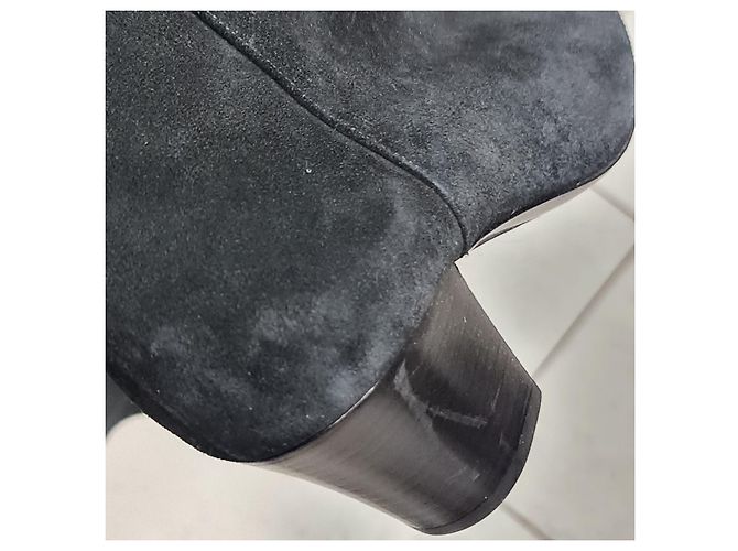 Botas de ante negras Saint Laurent Talla 38 - vista 12