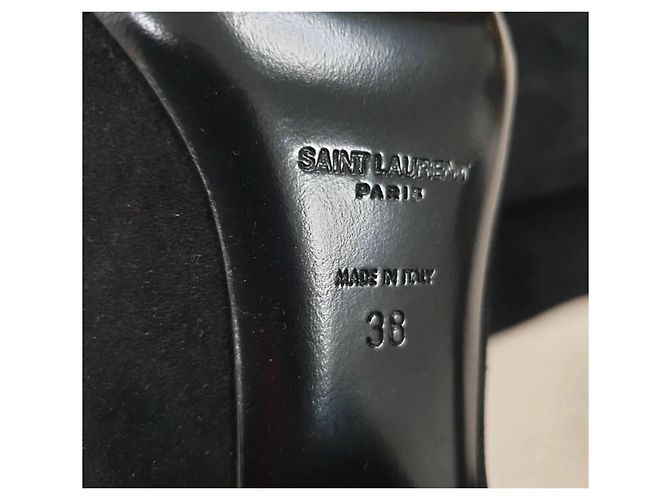 Botas de ante negras Saint Laurent Talla 38 - vista 3