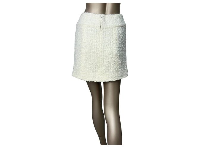 Timeless Falda Mini de Tweed Marfil Chanel Talla 40 de segunda mano - vista 3