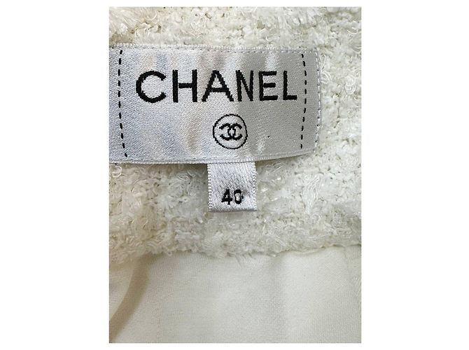 Timeless Falda Mini de Tweed Marfil Chanel Talla 40 de segunda mano - vista 6