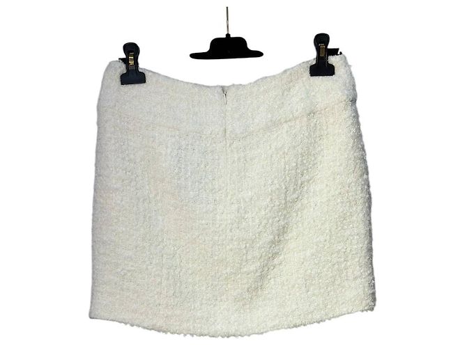Timeless Falda Mini de Tweed Marfil Chanel Talla 40 de segunda mano - vista 8