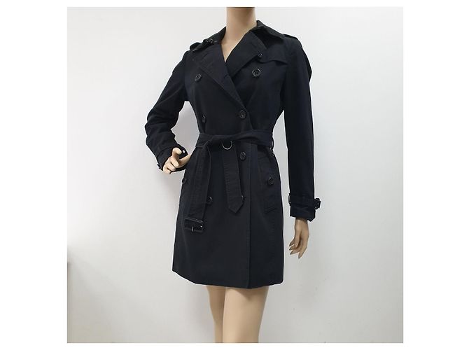 Abrigo trench negro de doble botonadura Burberry - Talla 40 Usado - vista 6