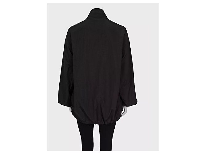 Balenciaga Black Polyamide Oversized Wrap Jacket Coat Sz. 34/XS pre-owned - view 3