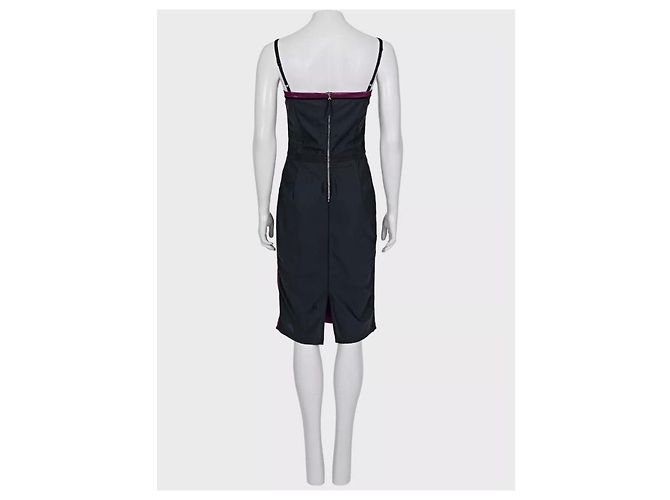 Lila Satin ärmelloses Kleid Dolce & Gabbana Größe 40fr/L gebraucht - Ansicht 3