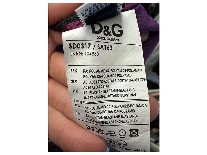 Lila Satin ärmelloses Kleid Dolce & Gabbana Größe 40fr/L gebraucht - Ansicht 5