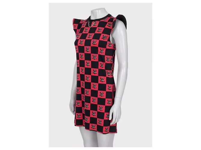 Louis Vuitton Monogram Karo Baumwollkleid - Größe XS Gebraucht - Ansicht 2