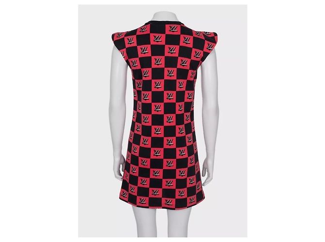 Louis Vuitton Monogram Karo Baumwollkleid - Größe XS Gebraucht - Ansicht 3