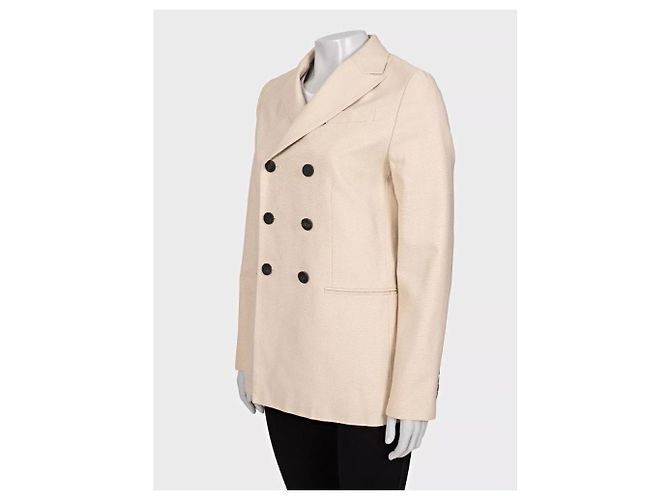 Christian Dior Beige Double-Breasted Jacket Size 36/S Pre-owed - view 2