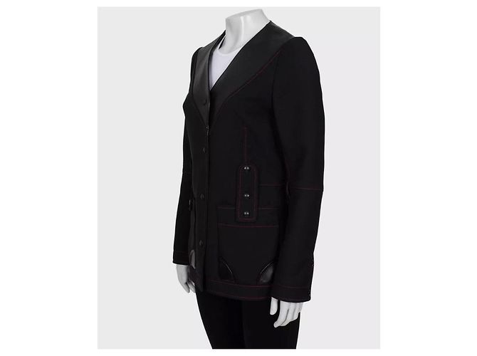 Schwarze Lederjacke von Louis Vuitton Größe S Gebraucht - Ansicht 2