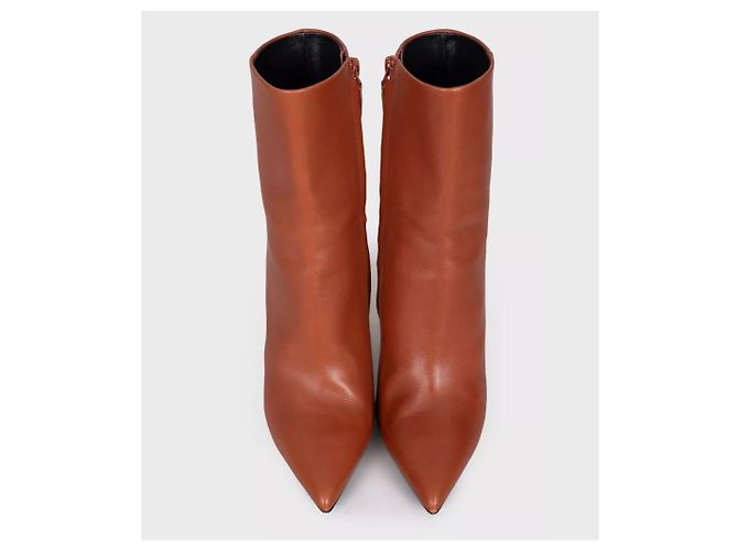 Botines de cuero marrón con punta afilada Balenciaga Talla 39 Usados - vista 2