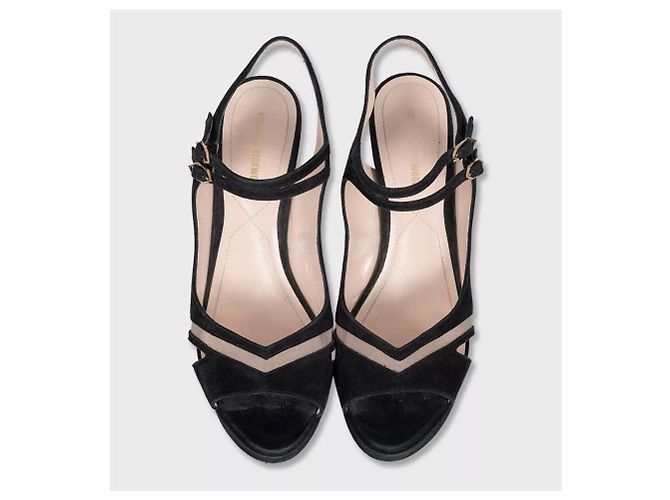 Sandali in suede perla Nicholas Kirkwood - Taglia 39 Usato - vista 2