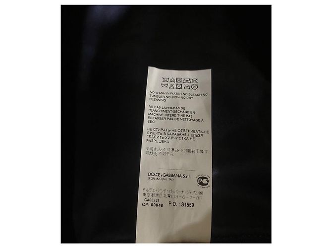 Dolce & Gabbana Dolce and Gabbana Navy Crocodile Print Lambskin Bomber Jacket Sz.48-50 Pre-Owned - view 5