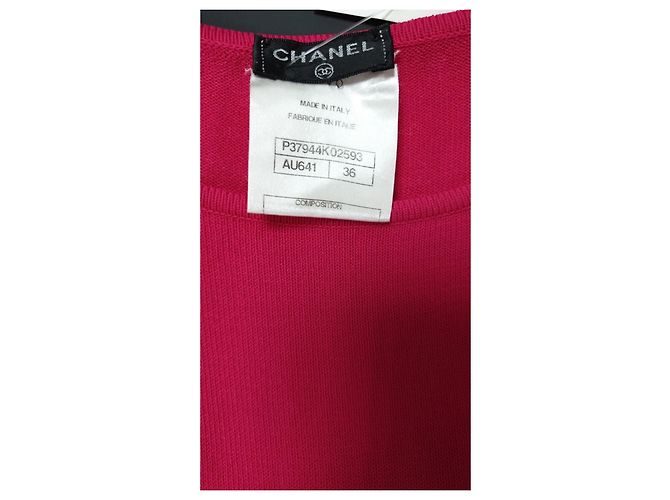 Vestido midi de punto rosa Chanel 2010 Talla 36 Pre-Owned - vista 8
