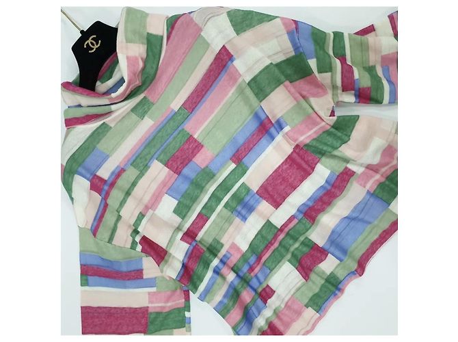 Chanel Multicolor Abstract Printed Knit Turtleneck Top Sz.40 Pre-Owned - view 7