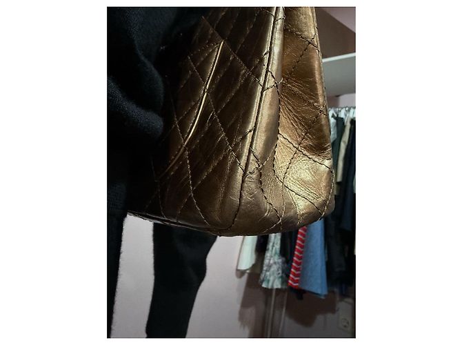Bolso Clásico Reissue Double Flap de Chanel en Piel de Ternera Envejecida Bronce de Segunda Mano - vista 10
