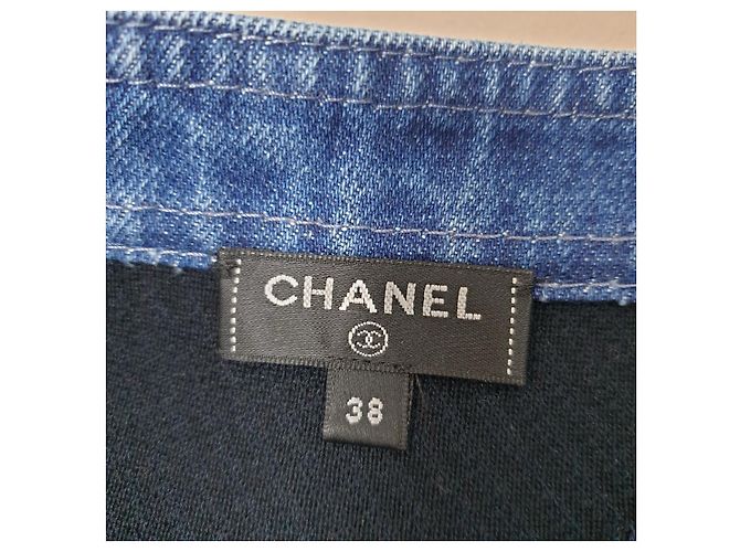FALDA MINI DE DENIM CAMELIA CHANEL TALLA 38 DE SEGUNDA MANO - vista 4