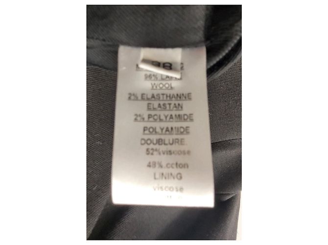 Balmain BLAMAIN Schwarzer Wollblazer mit einem Knopf Größe 38 Gebraucht - Ansicht 7
