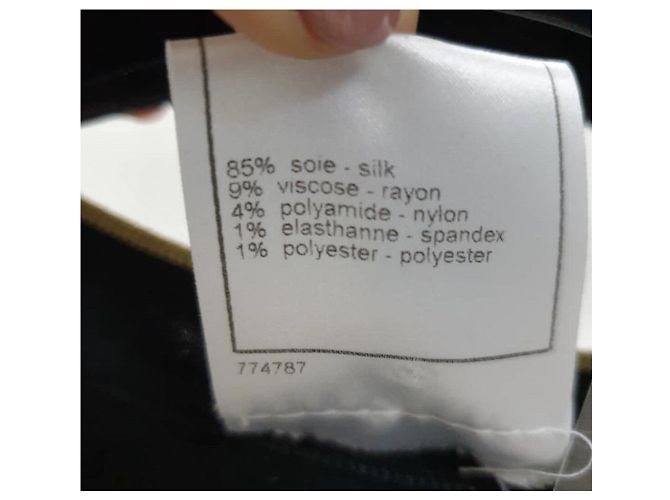 Gestreiftes Seiden-Tunika-Kleid von Chanel Freizeitkleid Größe 38 Gebraucht - Ansicht 7