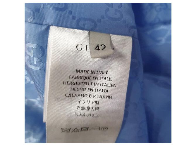 Chaleco puffer Gucci blanco con cuello de rosa talla 42 de segunda mano - vista 8